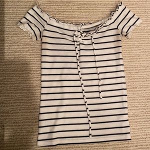 Striped Off Shoulder Top